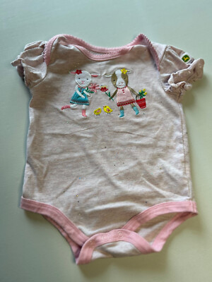 John Deere Baby Girl T Shirt Size 3/6 M