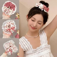 Korean Lace Bow Cute Hair Tie, Elastic Headband S2T8 FAST