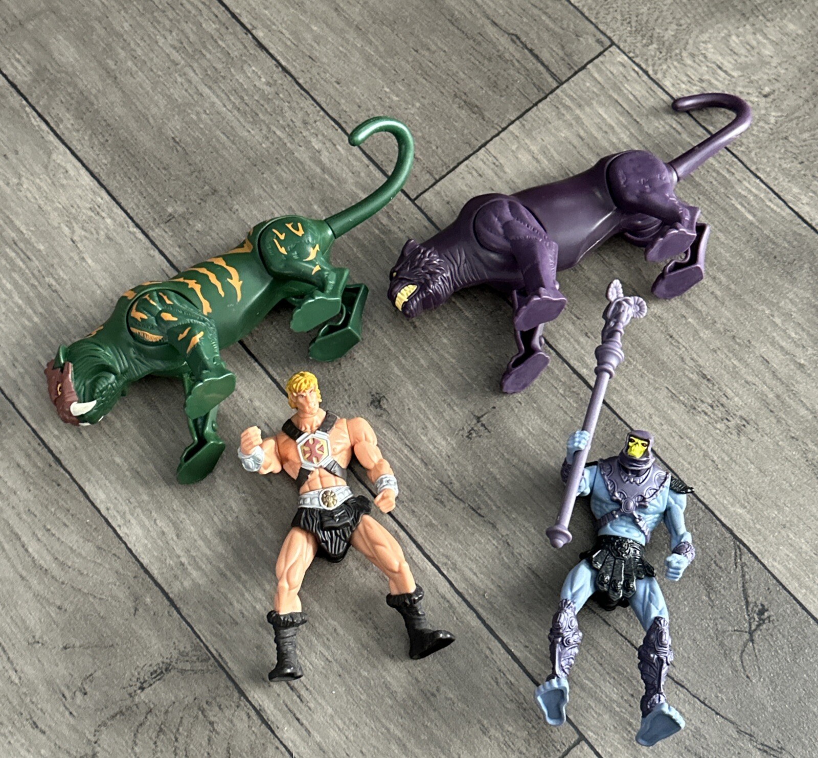 Vintage 2000s He-Man Action Figures Lot of 4 Collectibles