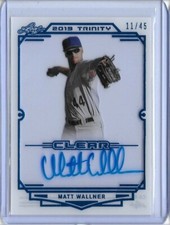 2019 Leaf Trinity MATT WALLNER Clear Acetate Platinum Foil Auto RC /45 Twins