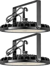 LED High Bay Light 150W 2PCS, 22500 LM with US Plug 5Ft Cable (150LM/W), 5000K D