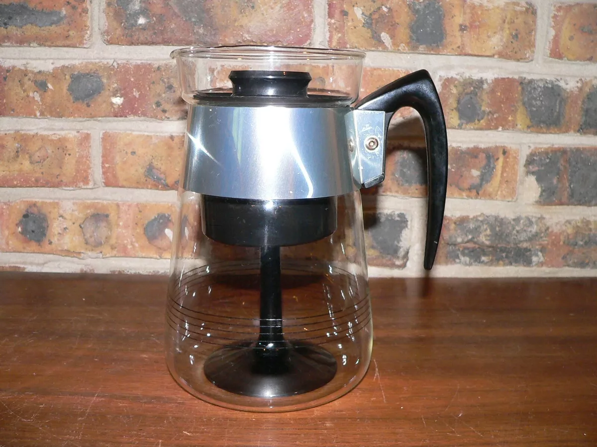 Vintage Maxwell House Promotional 6-Cup Corning Glass Percolator Coffee Pot