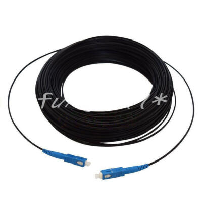 100M FTTH Fiber Optic Drop Cable Patch Cord SC to SC Simplex Singlemode Jumper