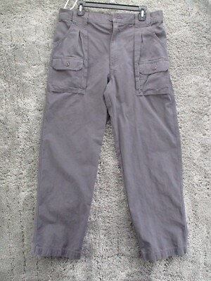 Cabelas Pants Gray Size 34 - 7 Pocket Hiker Cargo Outdoor Camping Cotton