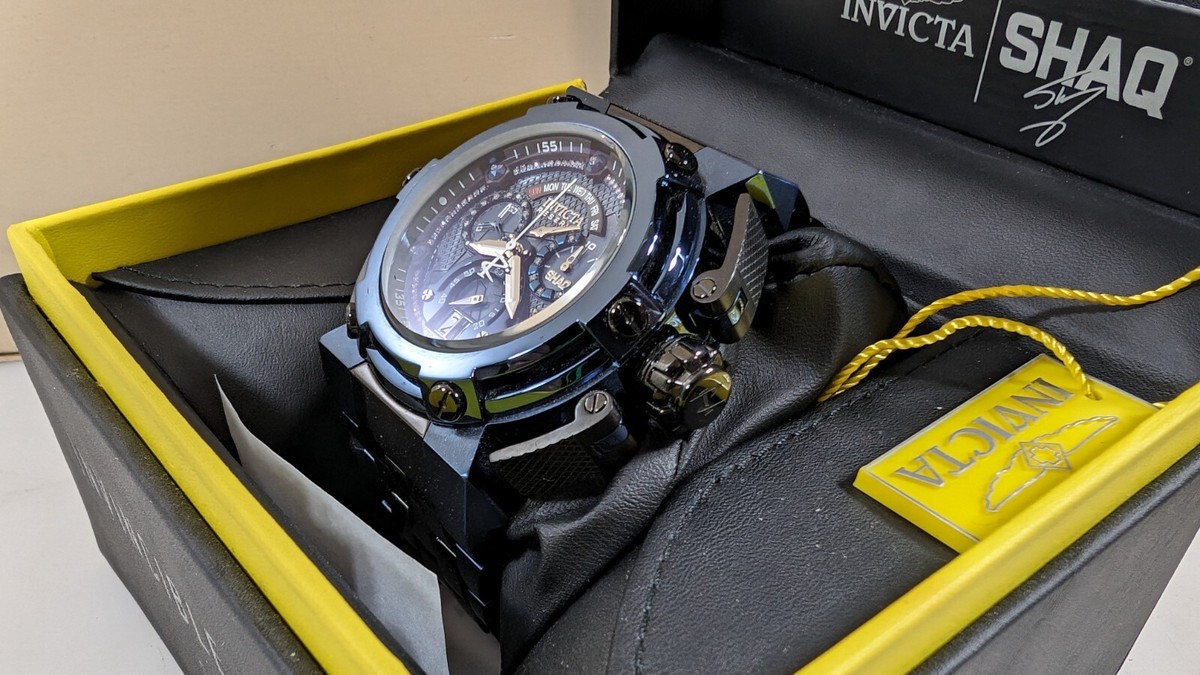 Invicta Reserve SHAQ 0.37ct Diamond 8040.N Cal Watch 58.2mm Black