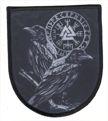 Hugin und Munin Wappen''Aufnäher/Patch'' Mythologie/Norden/Odin/Viking/Raben/Raven