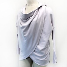 ATHLETA Light Gray Purana Wrap Hoodie Sweatshirt Medium
