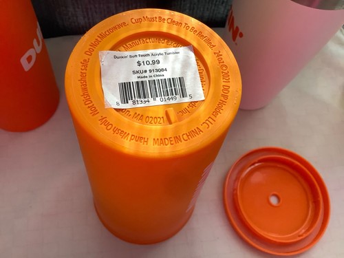 Dunkin 20 Unzen Edelstahl Thermo Reisebecher Weiß & Orange & 24 Unzen Sipper Tasse - Bild 19 von 24
