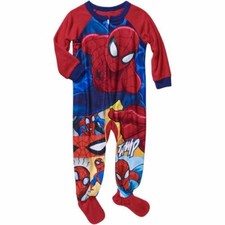 Marvel Avengers Spider-Man Footed Sleeper Blanket Pajama Boy Size 5T