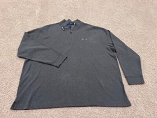 Polo Ralph Lauren brown pony gray classic cotton 1/4 zip pullover sweater NY 4XB