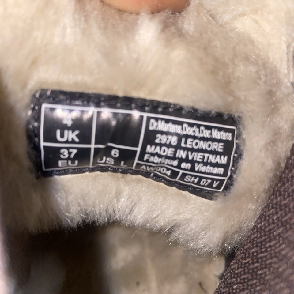 Dr. Martens LEONORE 2976 Women's Faux Fur Lined Brown Chelsea Boots