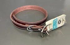 Pet Champion Genuine Leather Dog Collar, Medium 24" x 0.75"- Brown