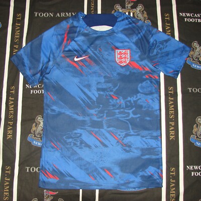 England Training Pre Match Strike Football 2022 2023 Shirt Jersey Nike Size S