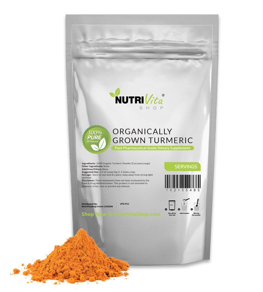 100% Pure Organic Turmeric Root Powder Vegan Non-GMO USA Grown