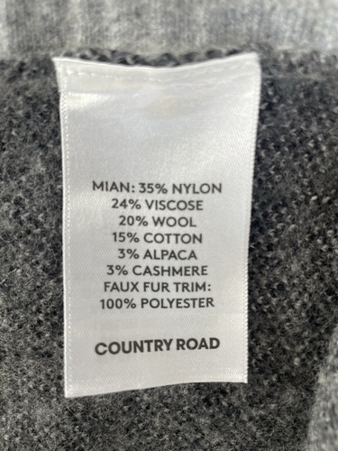 COUNTRY ROAD KIDS Wool Alpaca Cashmere Knit Cape Pullover Jumper SMALL w/pockets - Picture 4 of 8
