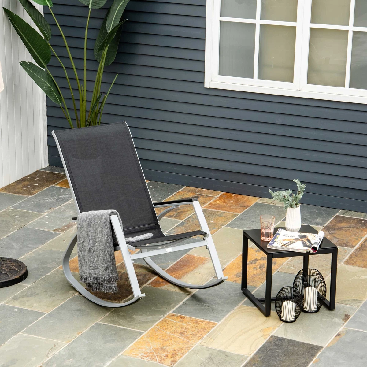 Metal rocking chair deals set
