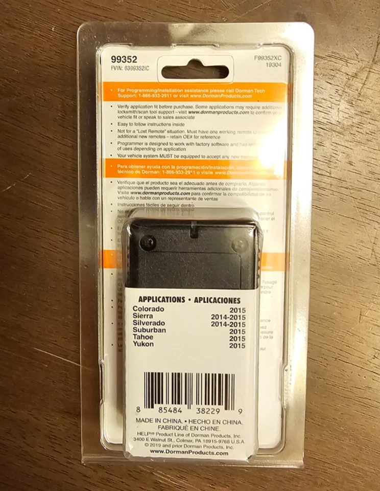 Transmisor de entrada sin llave Dorman 99352 Gm 2014-2015 Foto 2 de 3