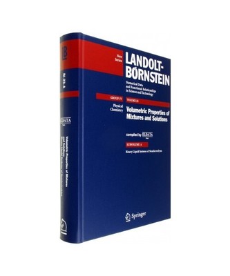 Volumetric Properties of Mixtures and Solutions: Subvolume A: Binary Liquid Syst