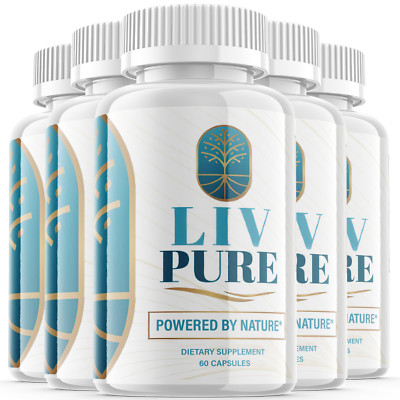 5 Pack - Liv Pure Powered by Nature - Liver Support Supplement - 300 Capsules