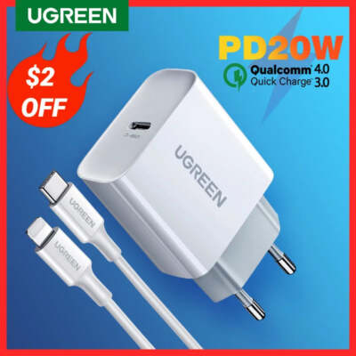 UGREEN Quick Charge 4.0 3.0 QC PD Charger 20W QC4.0 QC3.0 USB Type C Fast