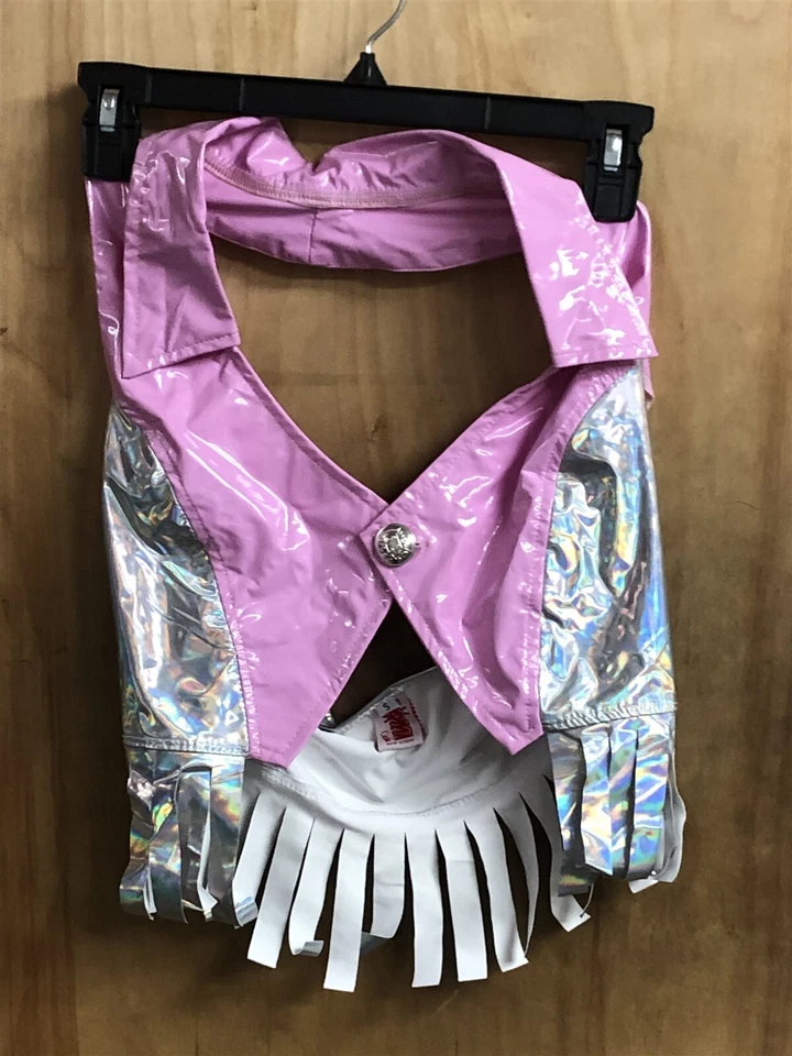 Roma Costume 5015-Pink-Slvr-S 3 Piece Space Cowgirl Babe Adult Costume - Pink - Image 2 of 3