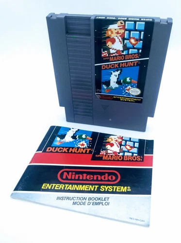 Super Mario Bros. / Duck Hunt NES Game w/ Manual