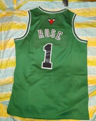 Large Derrick Rose Green Chicago Bulls NBA Basketball Jersey Brand New
