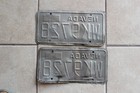 A PAIR OF NEVADA BLUE LICENSE PLATES GOOD CONDITION # WK 9728 NO RES. — photo 2