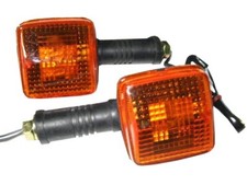 2x Blinker Schwarz + Orange mit ECE E13 f&uuml;r YAMAHA NEW DT TDR XT 600 WR 250 400