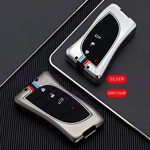 Meatl Car Key Chain Fob Cover Case Ring For Lexus ES NX UX LS LC Accessories - Picture 3 of 12