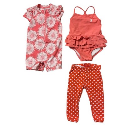 Old Navy | Carter s Bundle Clothes Baby Girl 18M Orange Swimsuits Pants Floral 