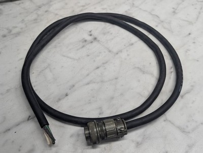 Amphenol MS3106A14S-1P 3-Pin Circular MIL Spec Connector Plug w/ Cable