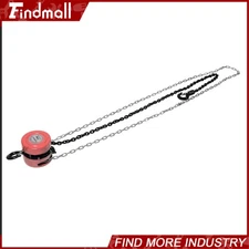 Findmall 2200 LBS Capacity 7 FT Lift Chain Hoist G80 Chain Manual Hoist Steel