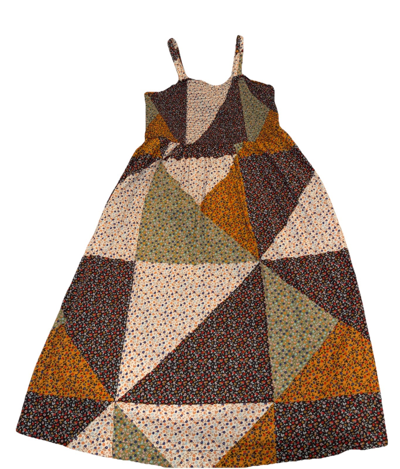 Women's Universal Thread Patchwork Floral Smocked… - image 1