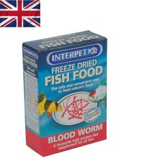 Natural Freeze Dried Blood Worm Fish Food, Pathogen-Free, 4g Pack for All Fish