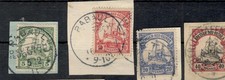 D. Post in Neu-Guinea 4 Briefstücke alle mit zentr. Stempel Rabaul ++++++++++++