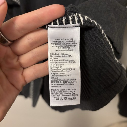 J. Crew Premium Rib Turtleneck Whipstitch Trim Gray 3X Boho Casual - Picture 4 of 8