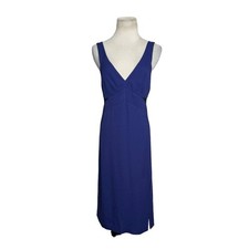 Rebecca Taylor blue v neck sleeveless cocktail dress size 4