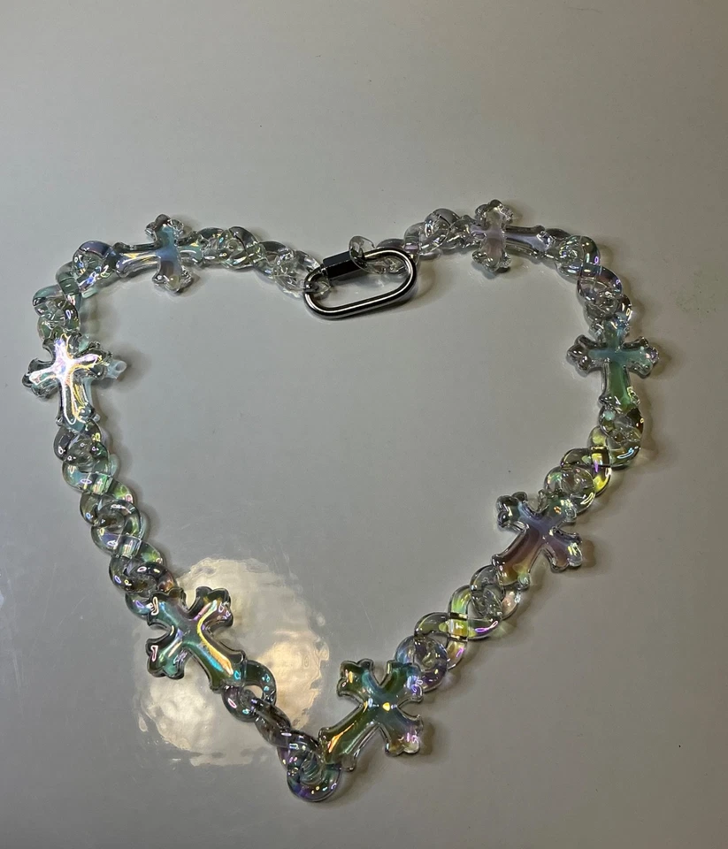 Nuevo Collar Cadena Eslabones Cruzados Regalo Hombres Mujeres Adolescentes Joyería Hip Hop Punk Foto 4 de 4