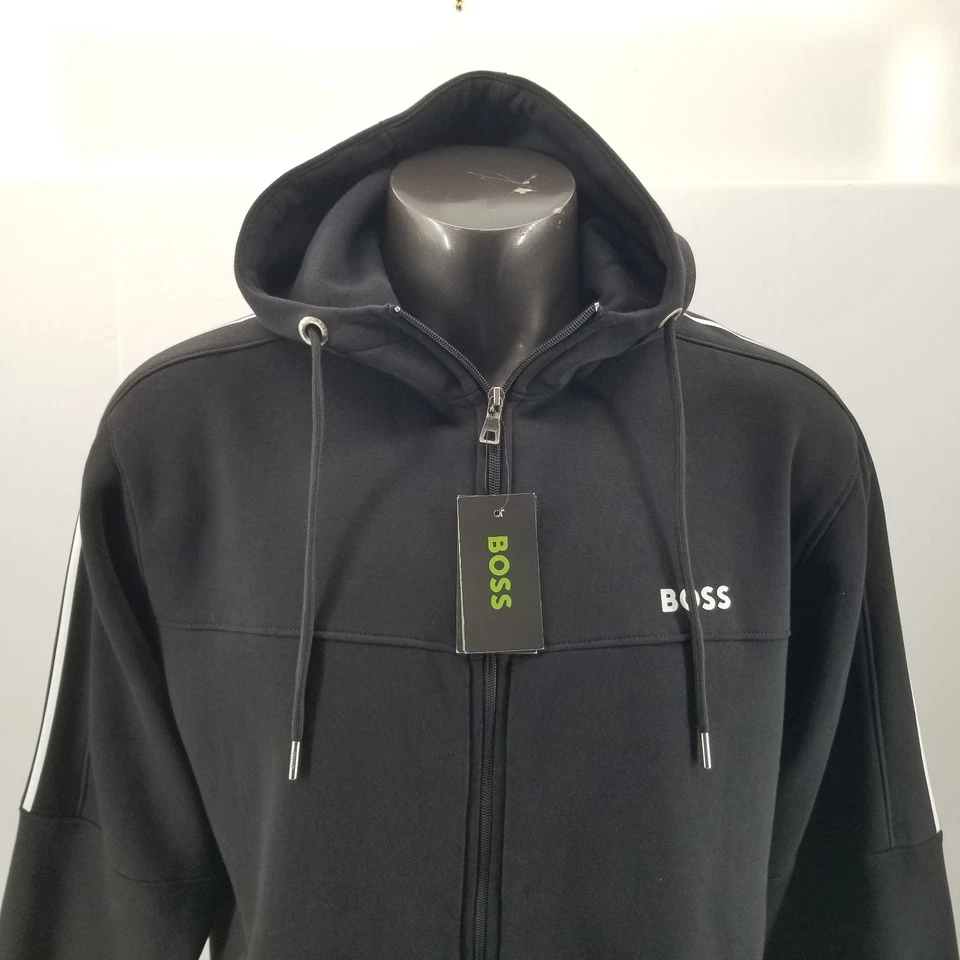 Hugo Boss - Sudadera con Capucha/Sudadera con Capucha Negra Pesada Saggy para Hombres - Talla XL Foto 2 de 4