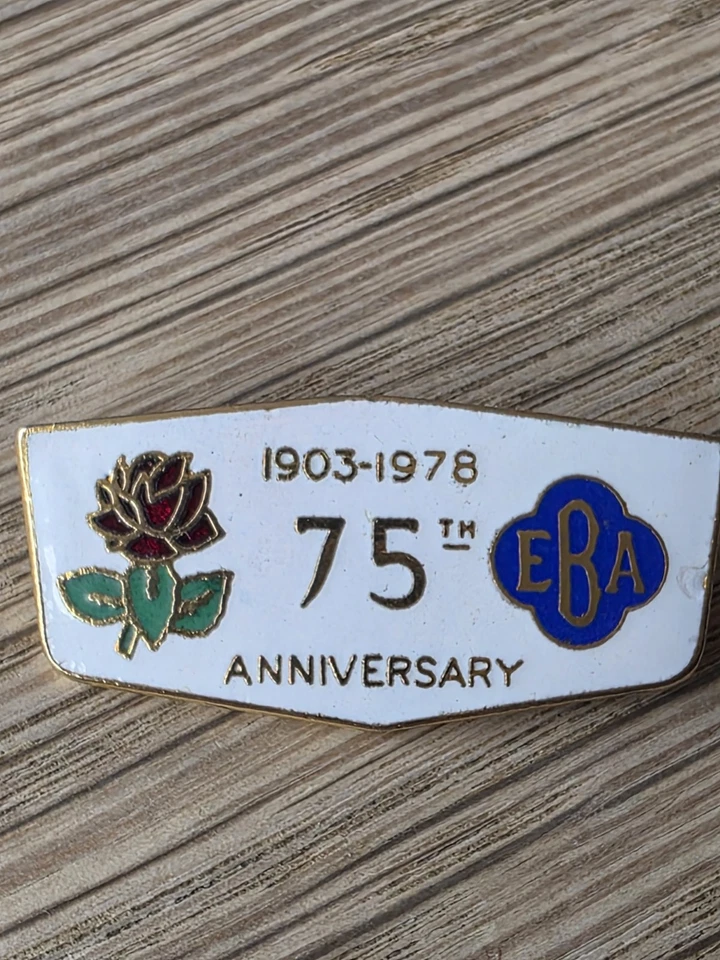 EBA English Bowling Association 75th Anniversary 1978 Enamel Pin Badge Bowls - Image 3 of 4
