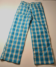 Vintage Kids Clothing Plaid Pants Size 10 No Iron Material 1970s Style