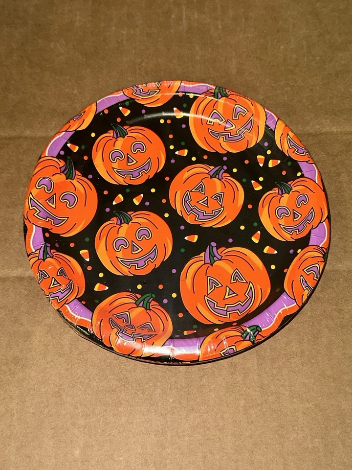Creative Converting Napkins + Plates Halloween Treats Pumpkin Magic Sealed NOS - Image 3 of 4