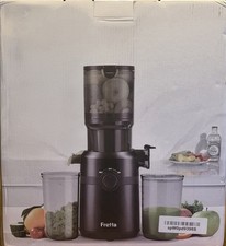 Fretta Cold Press Juicer Machine with 108mm&1.0L Feeding Chute High Yield Juice