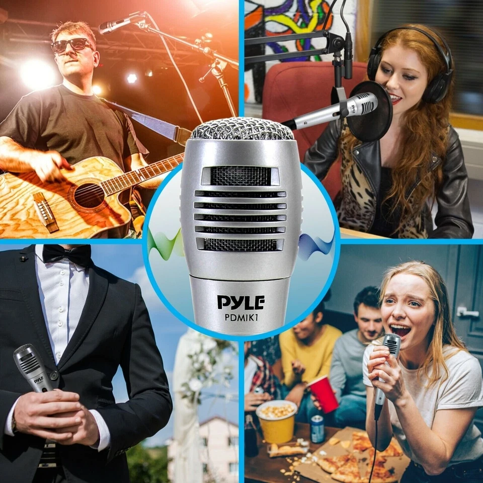 Pyle PDMIK1 Professional Moving Coil Dynamic Handheld Microphone, 6.5 Ft. Cable - Image 4 of 4