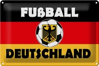 Schild Blech 30X20Cm - Made In Germany - Spruch FußBall Deutschland Metall Deko