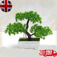 Bonsai Artificial Fake Tree In Pot Plants Home Office Pine Tree Garden