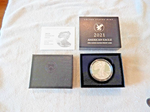 American Eagle 2021 One Ounce Silver Proof Coin (21EMN), as from US Mint