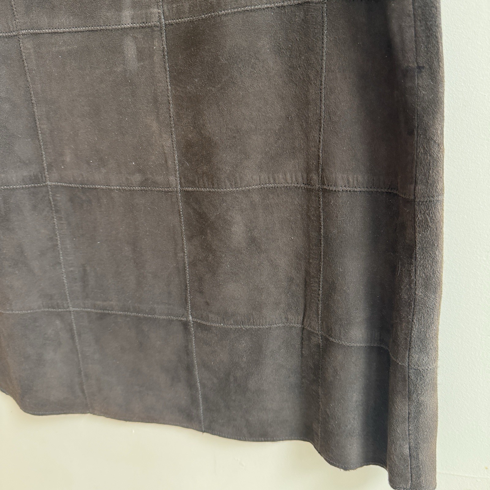 Armani Exchange Brown Square Solid Patchwork Sued… - image 5