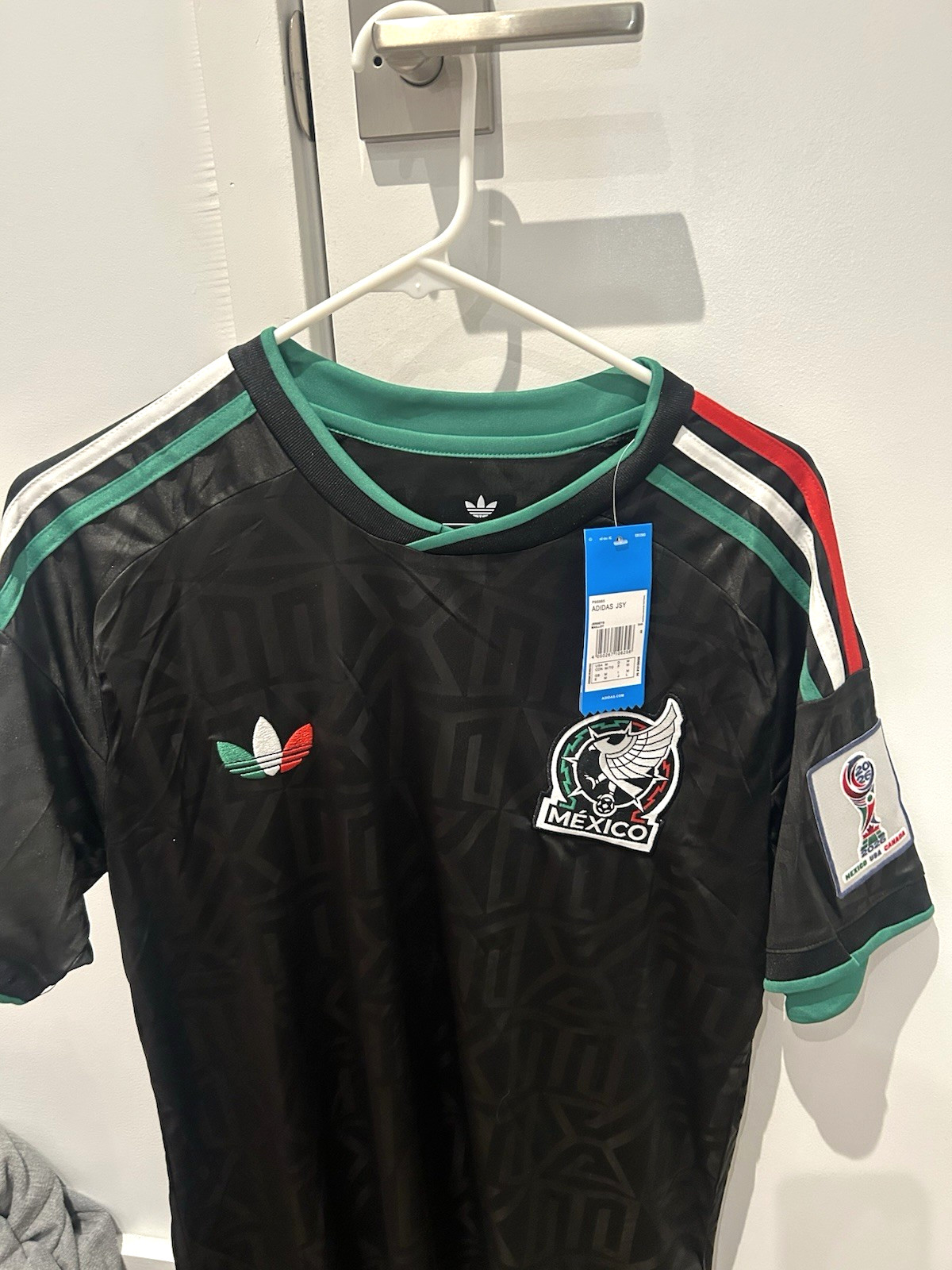 adidas Mexico National Team Soccer Jersey Shirt - Black Green White Red
